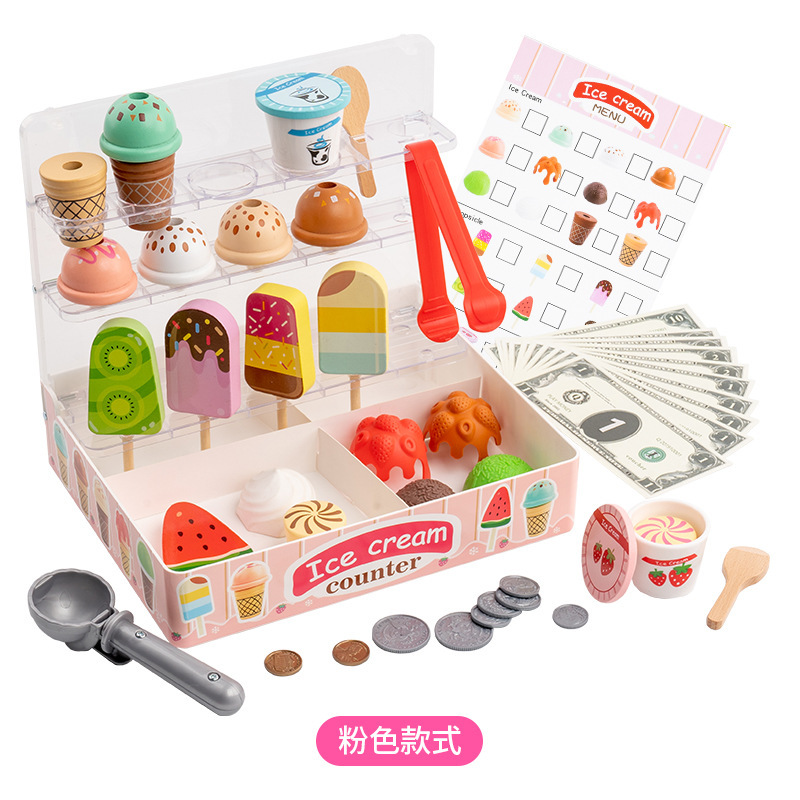 Foldable ice cream container-pink