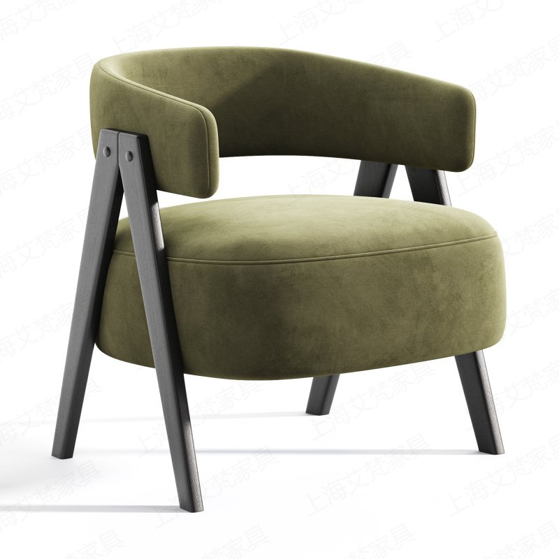 Vert foncé - velours givré - chaise simple