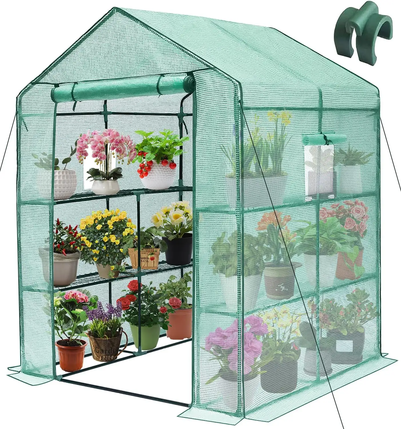 Plant PE fabric Outdoor Greenhouses Durable Green House with Window for Indoor Backyard Outside