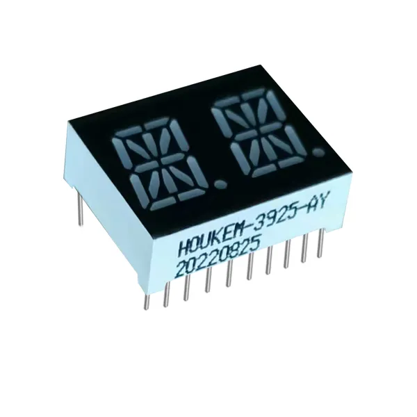 Azul 0.39 "2 14 segmento alfanumérico dígitos display led