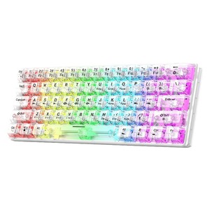 Three-mode Wireless BT Mechanical <strong>Keyboard</strong> Transparent Full <strong>Key</strong> Hot Swap Customized DIY Transparent <strong>Keyboard</strong> Full <strong>Key</strong> - Product Image 6