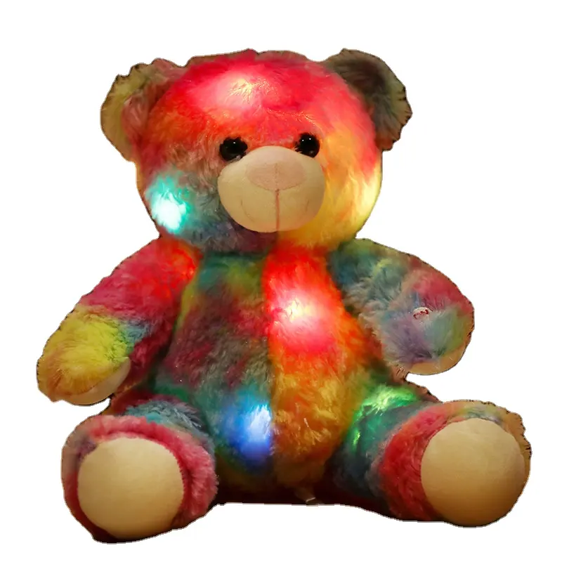 Fabrika LED ışık Up Teddy Bear bebek yastık parlayan ışık bebek peluş oyuncak sevgililer günü hediye kız için