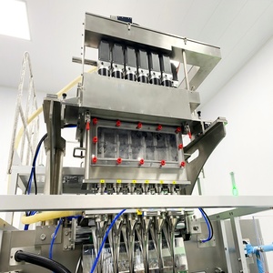 Çok şeritli çözünebilir kahve toz torba paketleme makinesi dolum sızdırmazlık sopa çanta gıda için plastik kılıf malzeme çekirdek Motor
