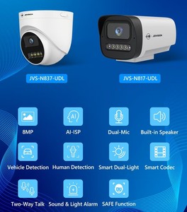 N817-UDL智能4k IP摄像机，带OSD报警闪光灯和双流高清4k网络安全摄像机