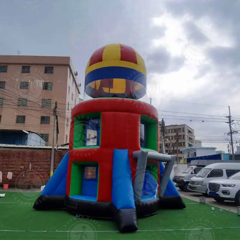 2023 gigante comercial fora inflável foguete espaço jogo inflável paraquedas esportes jogo para crianças e adultos