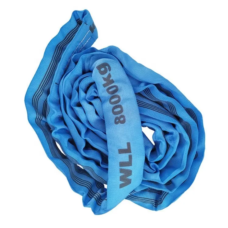 High strength lifting polyester 8t round sling