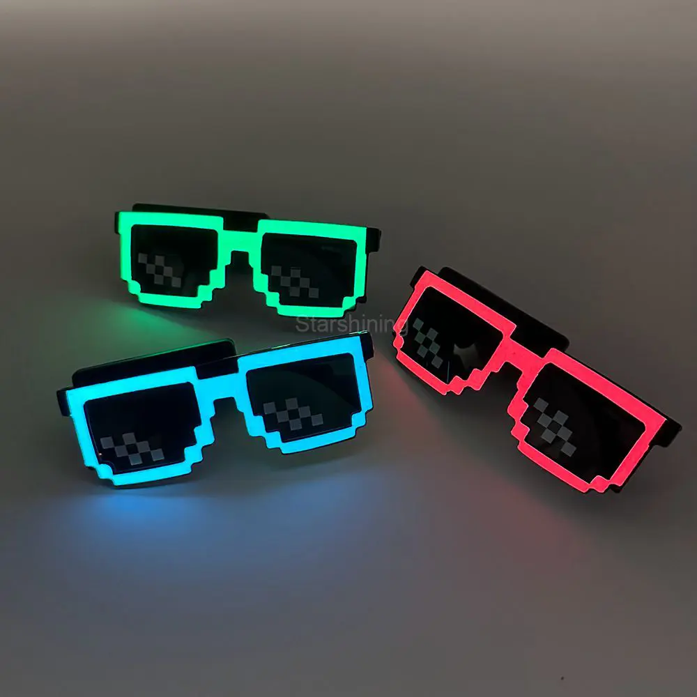 نظارات إضاءة ليد حمراء وخضراء وزرقاء بقيادة بطارية ال ، للنادي الليلي