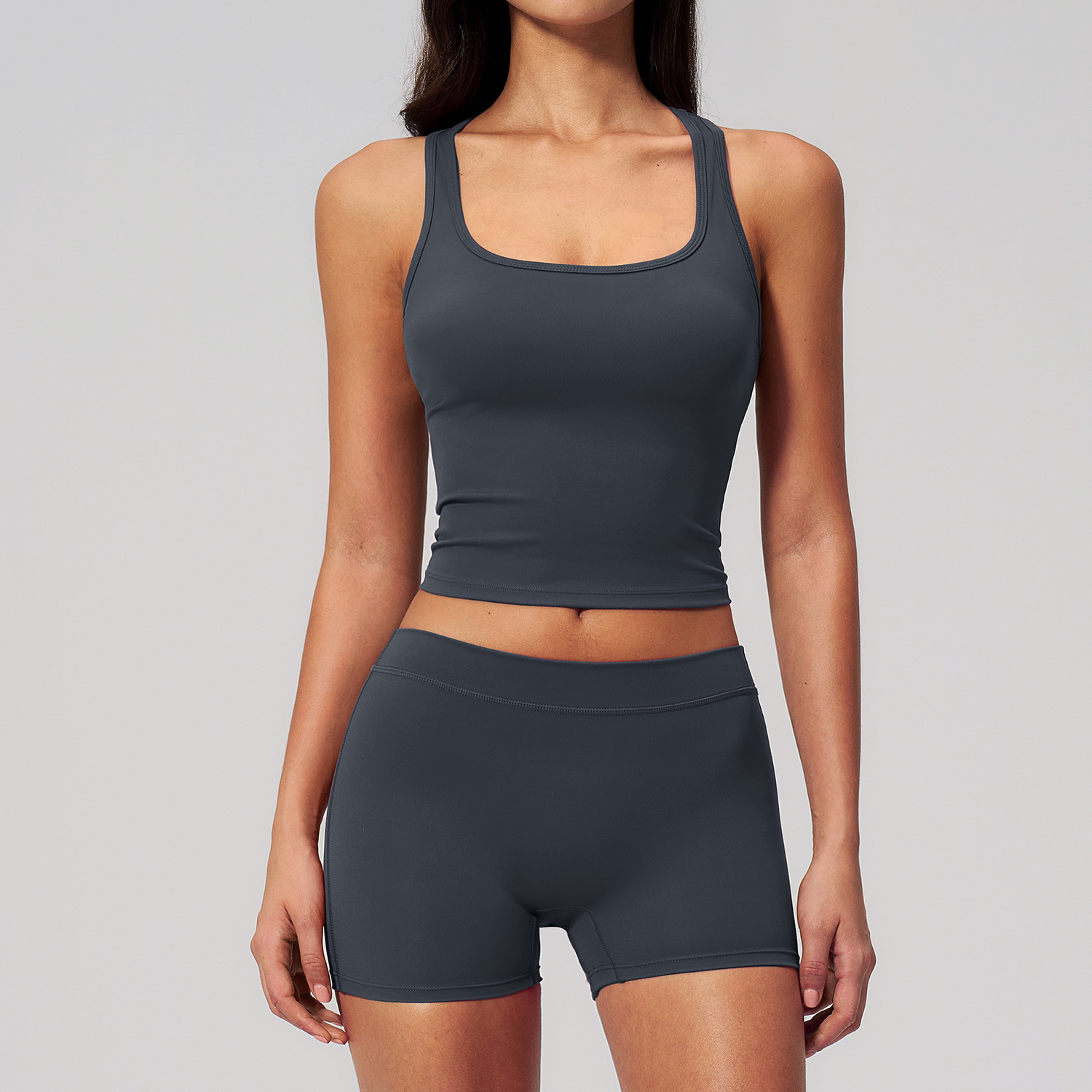 Mist Gray Shorts Set