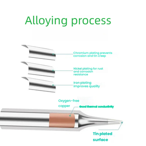 12-Piece T18 Series Soldering <strong>Tips</strong> Set T18-I/B/C/K/<strong>D</strong> Copper Iron <strong>Tips</strong> for Hakko FX888D Station - Product Image 3