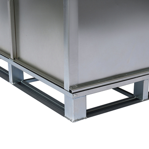 Caja de palés de acero, contenedor de almacenamiento apilable de malla de alambre recubierto galvanizado para almacenamiento y protección logística de almacén - Product Image 3