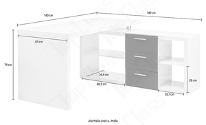 Multiusos gran espacio alta calidad escritorio mesa de ordenador de diseño