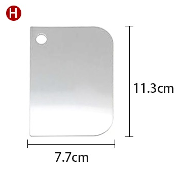 silver - H - Flat mouth rectangular