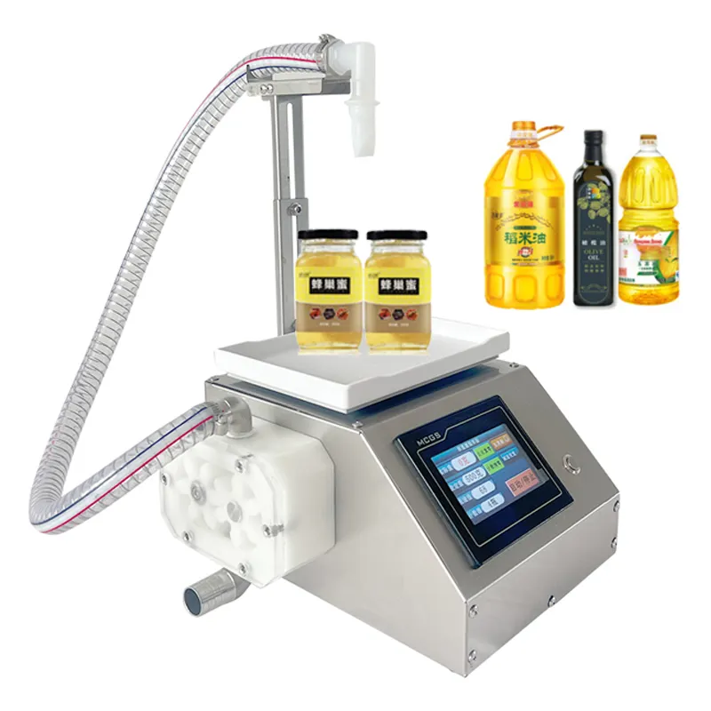 G66A Petite machine de remplissage quantitative automatique de type pesage pour la pâte de sésame et le miel, huile comestible, liquide visqueux