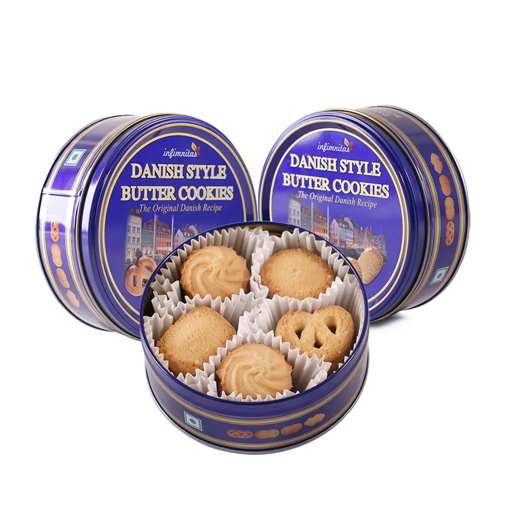 Vente en gros biscuits au beurre danois biscotti biscuit au beurre halal en boîtes