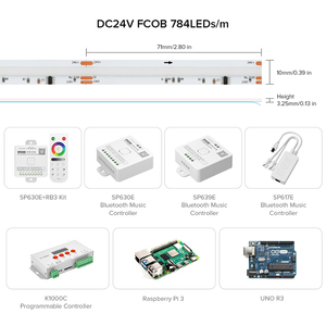 Btf-aydınlatma FCOB SPI RGBW IC LED ışık WS2814 adresli 784 LEDs DC24V rüya renk RGBW esnek COB dijital Led piksel şerit - Product Image 5