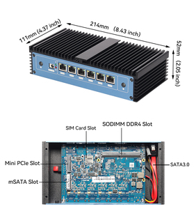 XCY Pfsense Firewall Mini PC Intel Core I7-6500U 6x Intel I211AT LAN Ports Support WiFi 4G SIM Win 10/11 Linux - Product Image 4