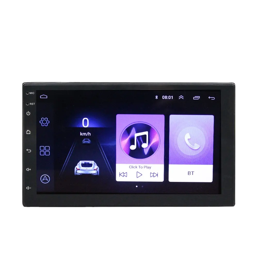 7 "2Din Universal Android 8,1 reproductor de DVD del coche Autoradio GPS navegación Wifi radio FM BT 4,0 HD 1080p HD coche MP5 jugador