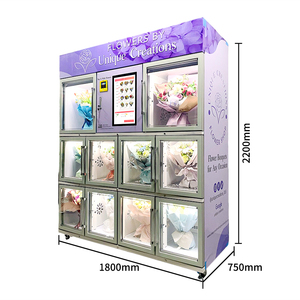 VFresh 2025新定制10 pcs地铁站花卉供应商自动售货机自助服务