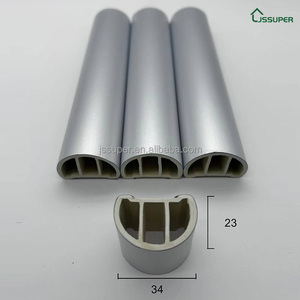 WPC con anima vuota a mezza forma rotonda pannello a parete svolazzata per parete a forma di colonna e curva - Product Image 4