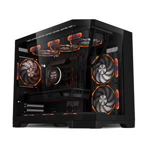2024 <strong>Factory</strong> OEM Custom <strong>Computer</strong> PC Case New <strong>Design</strong> Cabinet Mixed Color with Screen M-ATX Tower Cabinet Gaming Pc Case - Product Image 2