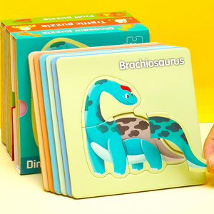 2024 Montessori Giấy Phim hoạt hình động vật 3D ghép hình câu đố đồ chơi bé giáo dục học Tập Câu Đố giác Ngộ Nhận thức Thẻ - Product Image 5