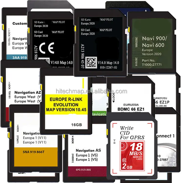 بطاقة ذاكرة SD قابلة للتعديل, أحدث نظام تحديد المواقع GPS Navi أحدث خريطة CID للتغيير بطاقة ذاكرة SD OEM EZ1 U C3V7