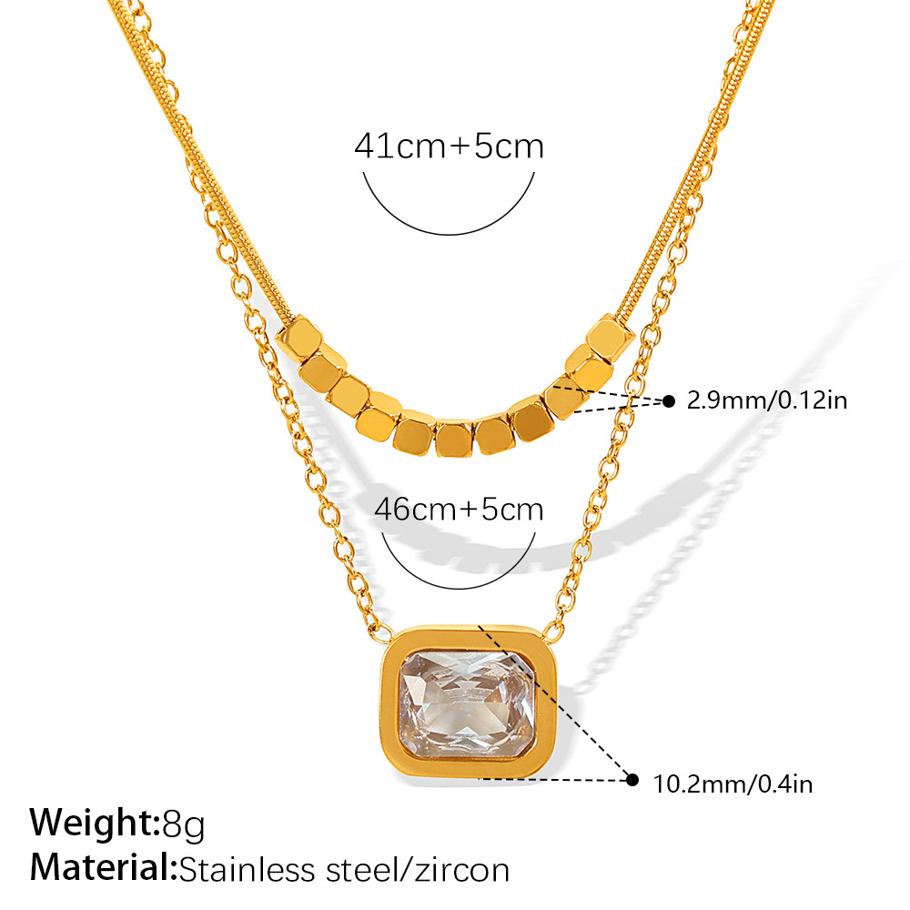 XL359WEG Collar de doble capa de oro