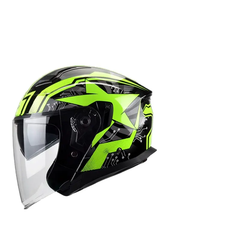 Модный высококачественный точечный Сертифицированный полулицевой грязевой мото внедорожный полулицевой шлем для мотоцикла