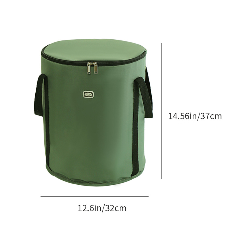 ถังแช่เท้าขนาดใหญ่สีเขียวทหารพร้อมฝาปิด