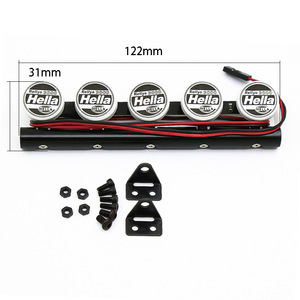 ชุดไฟ LED ติดหลังคา1/10ตีนตะขาบ RC พร้อมเลนส์ Hella-เข้ากันได้กับ tr_ *-X4และ SCX10 - Product Image 4