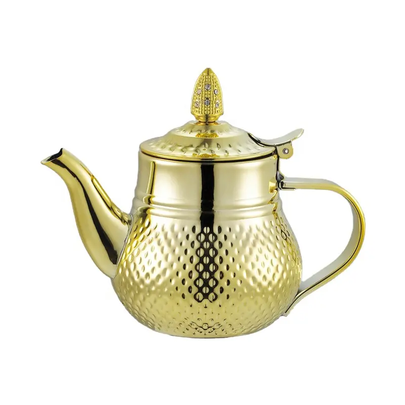 Tetera árabe de acero inoxidable, juego de té de 18oz, 32oz, 48oz, precio barato, nuevo diseño