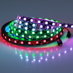 สีเปลี่ยนRGB Led StripแอดเดรสRGB 5050 60Leds/M Black PCBตกแต่งไฟDc 12V DreamไฟLed - Product Image 4