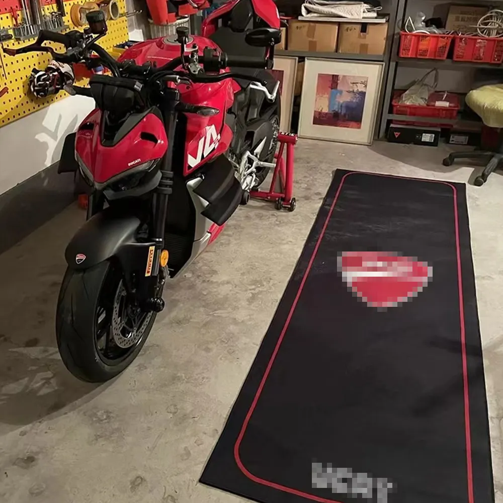 Anti-Slip Op Maat Bedrukt Garage Motorkleed Pit Race Vloer Mat Tapijt Motorfiets Mat Voor Thuis Buiten