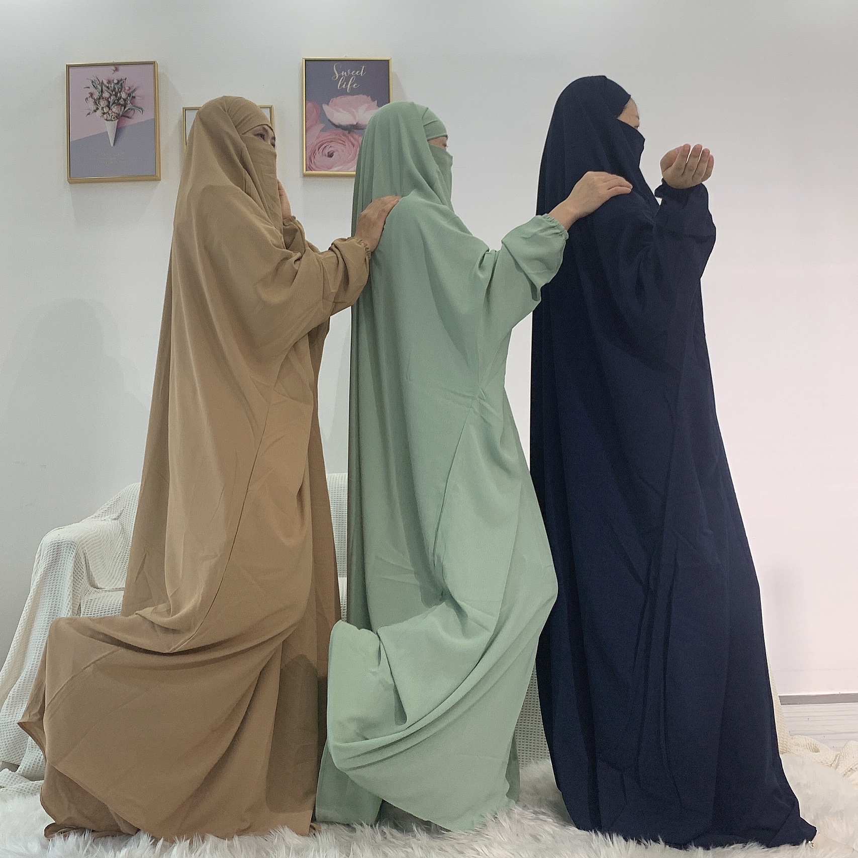 Hot selling women Plus size Modest Khimar Hijab Abaya Jilbab Muslim Clothing Prayer Abaya