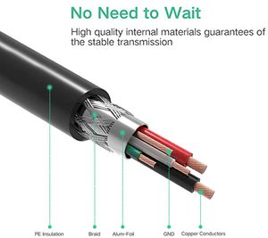 黑色高速USB 2.0打印机行A到B公双屏蔽同步数据扫描usb电缆 - Product Image 4