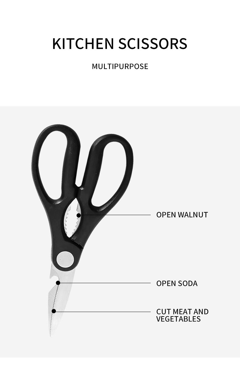 Stainless steel black kitchen knife set with gift box packaging