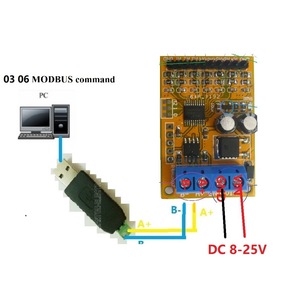 R4AVA07 Colector analógico de voltaje RS485 de 7 canales ADC Modbus RTU 03 06 Código de función
