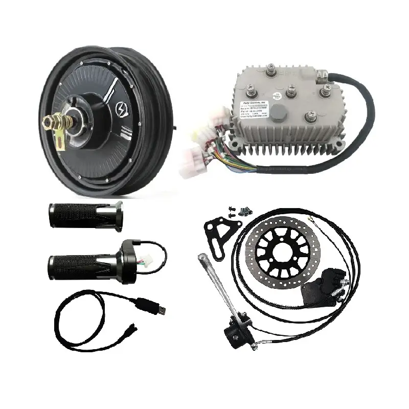 QS212-Kit de conversión de patinete eléctrico, 10 pulgadas, 1500W, V1, 40H, Motor central en la rueda