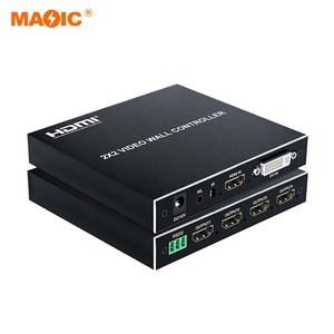 Controlador de pared de video de 1080p, 2x2 conmutador de video, conmutador de pantalla HDMI de 4 canales para TV