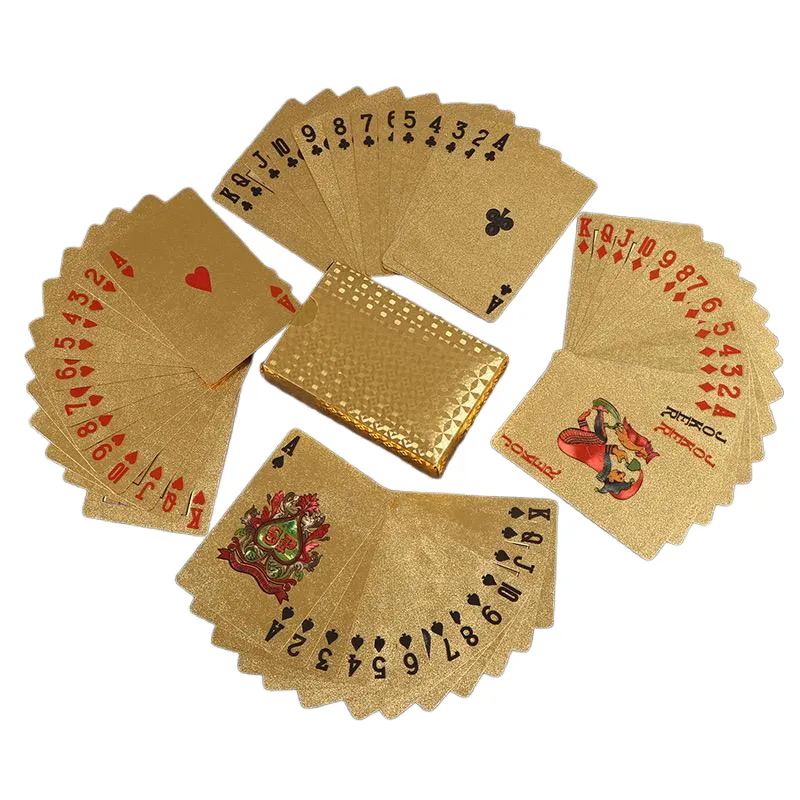 Siyah folyo Poker tasarım şirketi logosu pvc iskambil kartları baskı kartı güverte poker