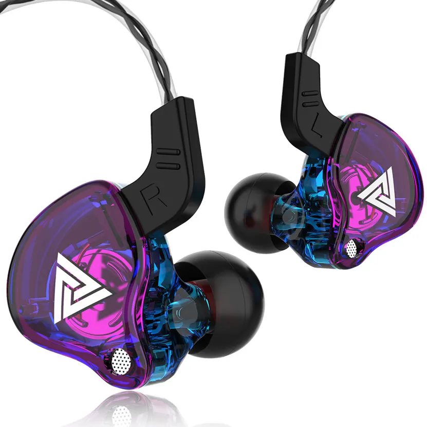 QKZ AK6 EDX 1DD In Ear Earphones HIFI Bass Earbuds Monitor Earphones Sport Noise Cancelling Headset