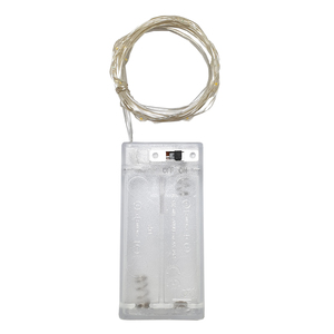 Cadena de luces Led de alambre plateado con caja de pilas AA, temporizador, función de encendido constante, cadena de luces de cobre para vacaciones y Navidad - Product Image 6