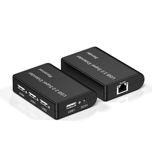 CAT5/6 RJ45 LANネットワークイーサネットリピーターを介したUSB2.0拡張エクステンダー、カメラホストリモート用の4つのUSBハブ100M - Product Image 6