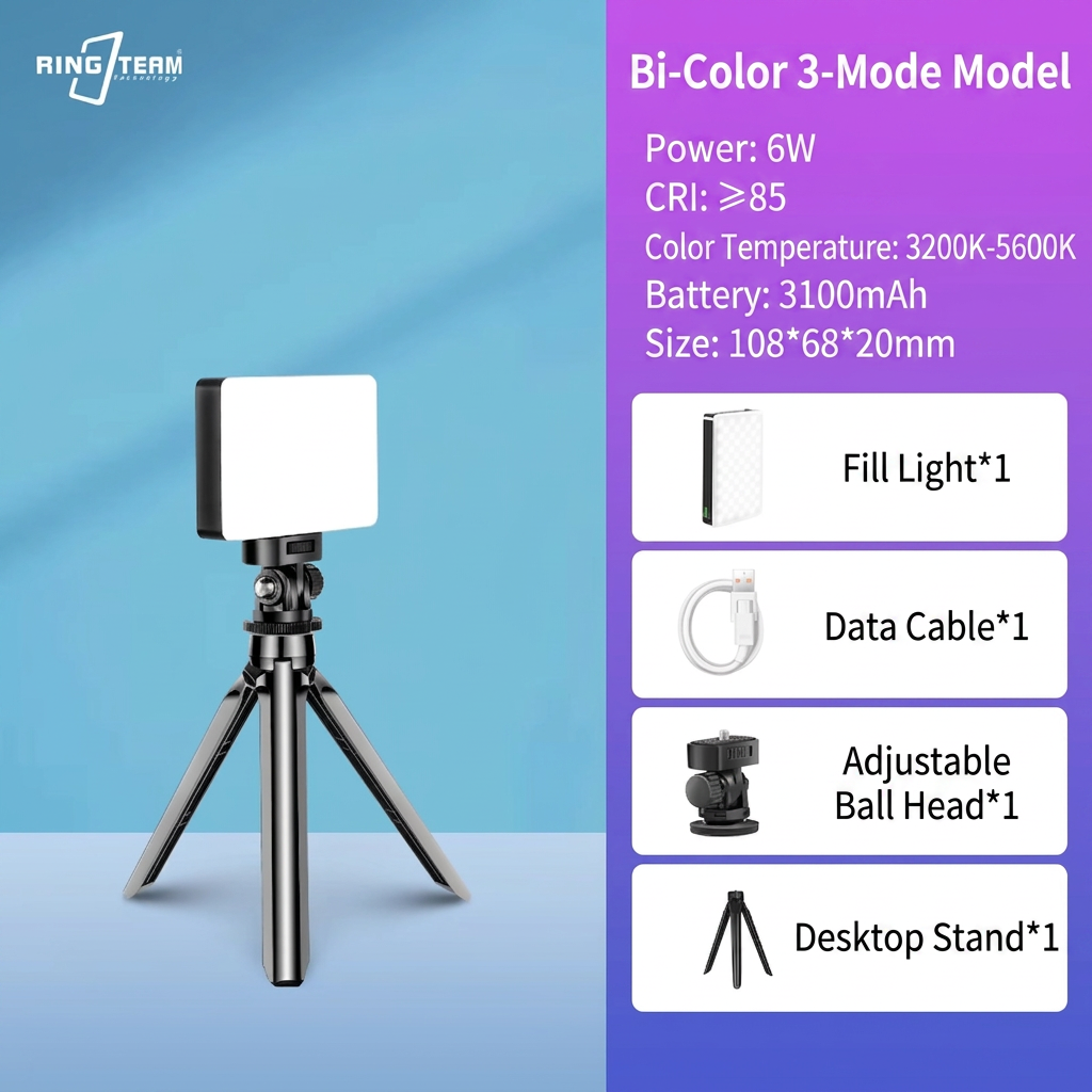 Noir : Kit standard à lumière unique LED-120 + support de bureau