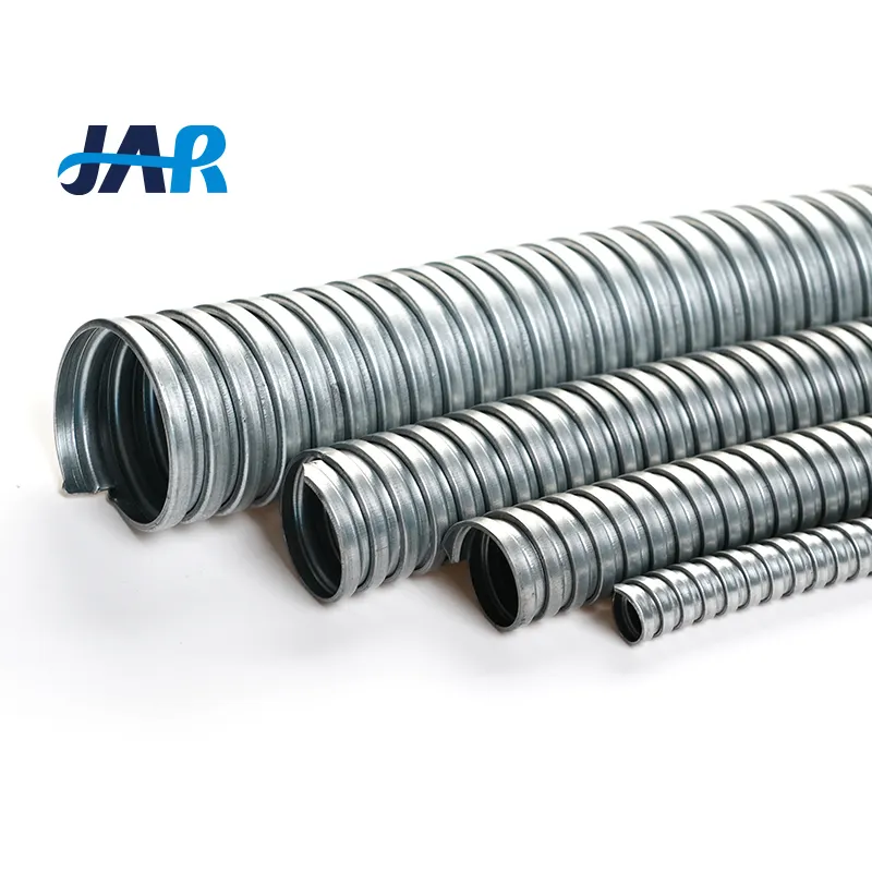 JAR fabricação metal elétrico canalização ondulada tubo ROHS REACH aço galvanizado canalização flexível
