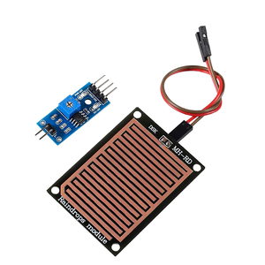 Para LM393 Sensor de gotas de lluvia Sensor de humedad del tiempo Módulo de sensibilidad a la humedad Placa niquelada 3,3-5V para Arduino - Product Image 1