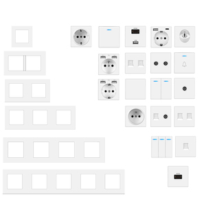 86 Type White Wall Switch Socket Accessories PC Frame and <strong>Functional</strong> Module 52 * 52mm Can Be Freely Combined