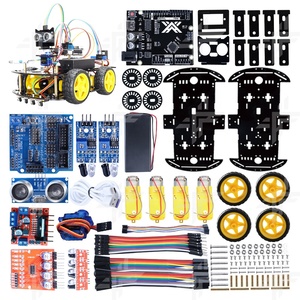 Eparthub Ultraschall-Infrarot-Hindernis vermeidung Smart Car Kit mit Line Tracking für programmier bare Auto projekte