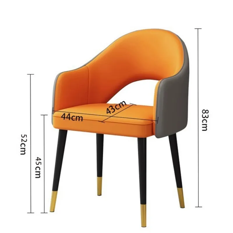 Conjunto de silla de comedor de terciopelo nórdico, silla de comedor de restaurante de tela de lujo para hotel moderno