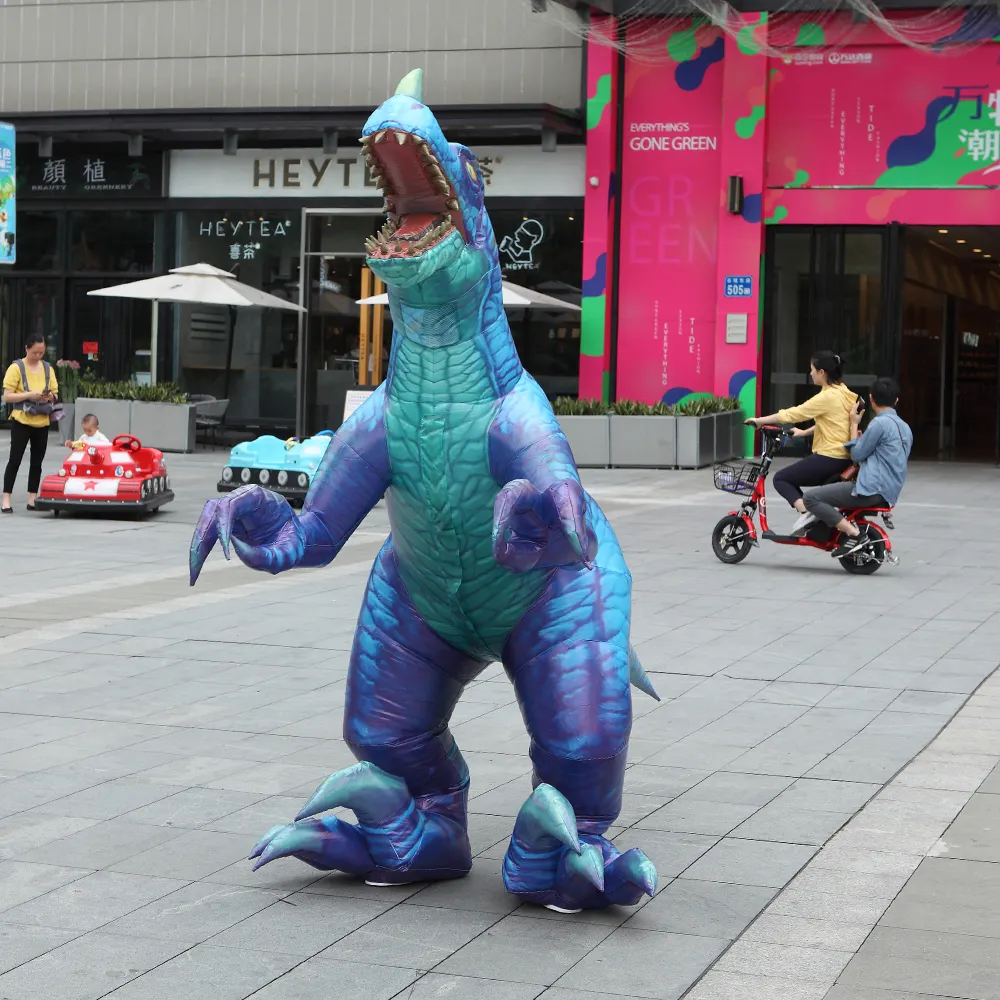 ¡Oferta! disfraz de Rex en T inflable para adulto disfraz de dinosaurio de Halloween a la venta
